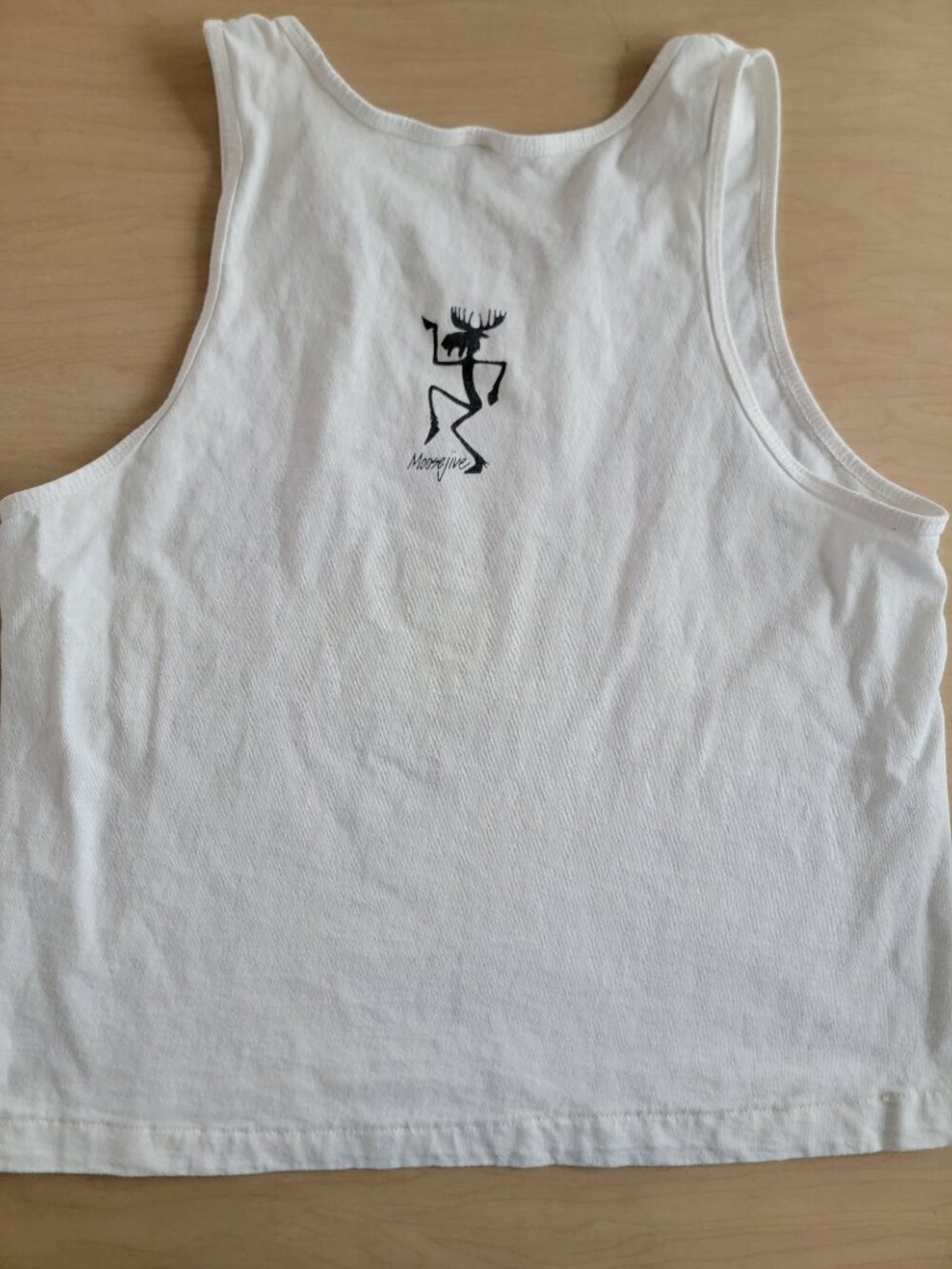 Yellowstone National Park Souvenir Tank Top White w/ Black Moose Graphics Medium - Picture 2 of 3